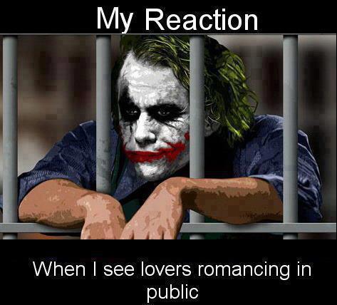 My reaction #when I see lovers romancing in public