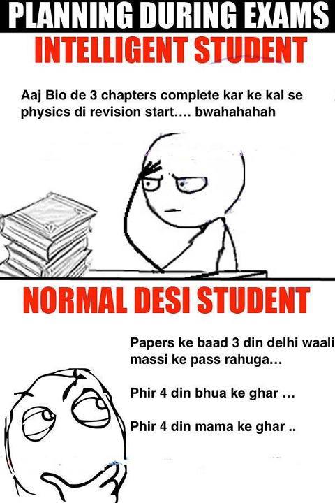 planning during exams