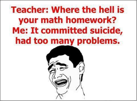 Teacher troled # too many problems with maths :P
