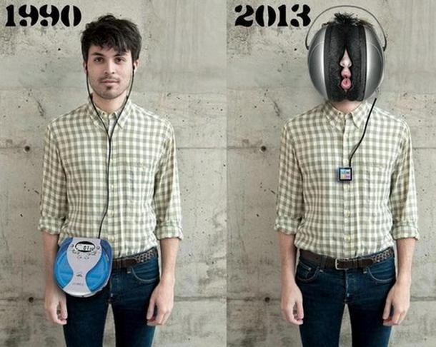 listening music,.. 1990 and 2013